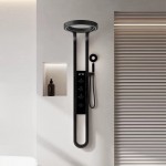 BIRGUSAI Bathroom Wall Mounted Multifunctional Shower Set Rainfall With Mixer Waterfall Shower Column LED Shower Panel BIRGUSAI Bathroom Wall Mounted Multifunctional Shower Set Rainfall With Mixer Waterfall Shower Column LED Shower Panel