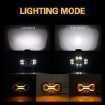 BIRGUSAI  High Power 12v 24v 10" LED Work Spotlight Auto Exterior Lighting High/Low Beam Amber Position Lamp for Off Road Truck