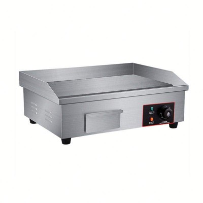 BIRGUSAI Food Processing Machinery, Commercial Countertop Electric Griddle Flat-Top Grill Electric Grill Plate Electric Griddle